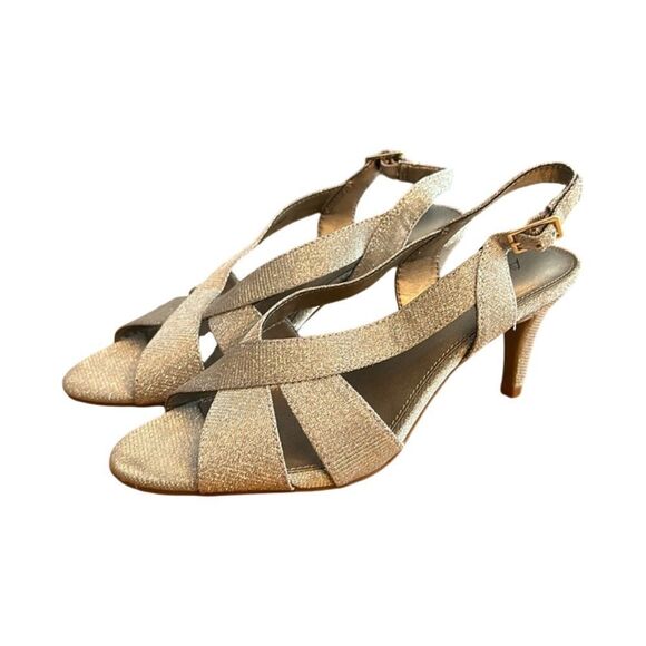 Aubrey Lynn silver heels shimmery - Picture 1 of 9